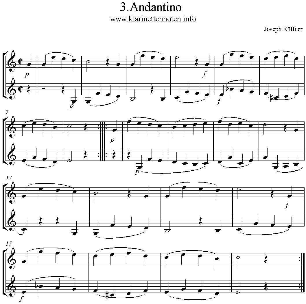 24 instruktive Duette- Joseph Küffner -03 Andantino